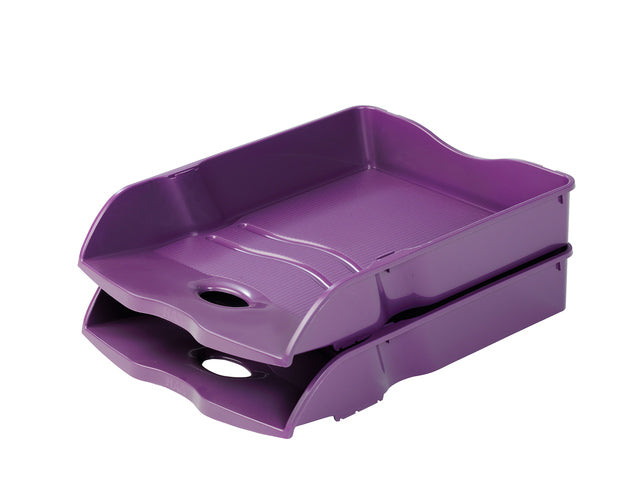 Brievenbak HAN Re-LOOP A4/C4 stapel- en nestbaar, lila 100% gerecycled materiaal