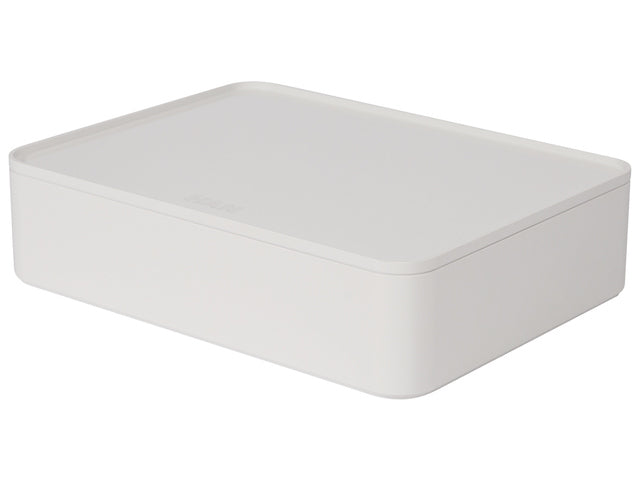 Smart-organiser Han Allison box met binnenschaal en deksel sneeuw wit, stapelbaar