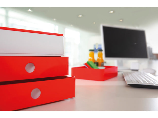 Smart-organiser Han Allison box met binnenschaal en deksel sneeuw wit, stapelbaar