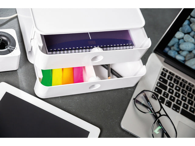 Smart-box Han Allison met 2 lades sneeuw wit, stapelbaar