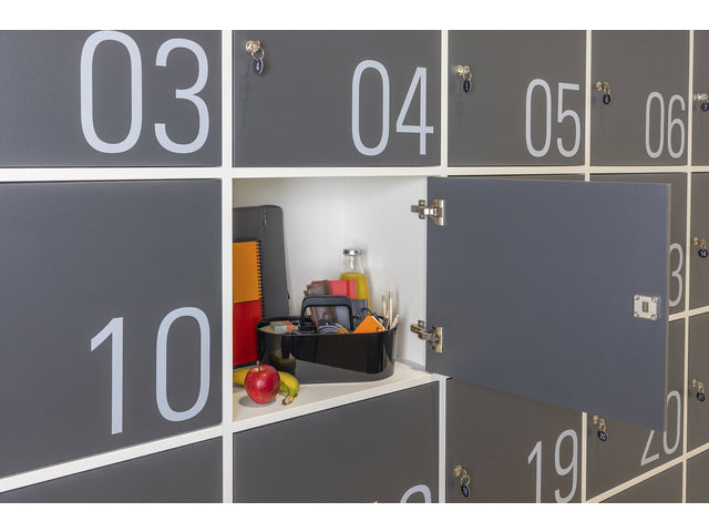 Toolbox Loft Han mobiele organiser zwart 4 vakken met uitneembaar plateau zwart