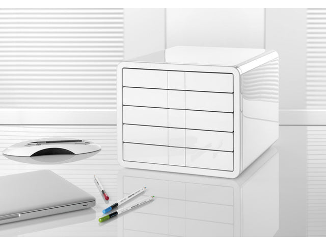 Ladekast HAN i-Box met 5 gesloten laden wit