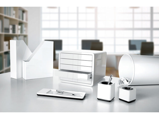 Tijdschriftencassette HAN "iLine" hoogglans wit