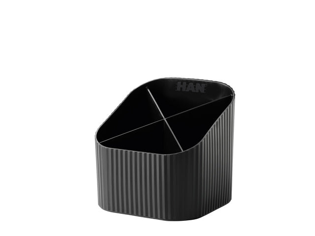 Pennenkocher HAN Re-X-LOOP 4-teilig, schwarz, 100 % recyceltes Material