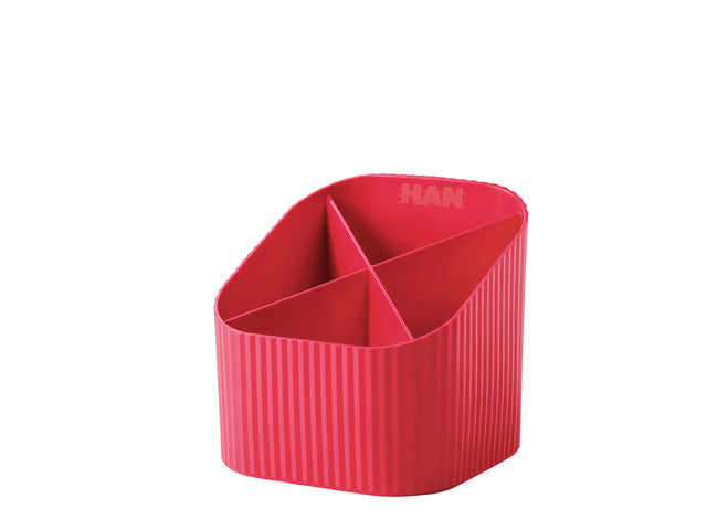 Pennenkocher HAN Re-X-LOOP 4-teilig, rot, 100 % recyceltes Material
