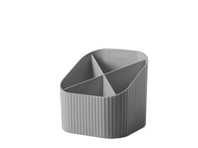 Pennenkocher HAN Re-X-LOOP 4-teilig, grau, 100 % recyceltes Material