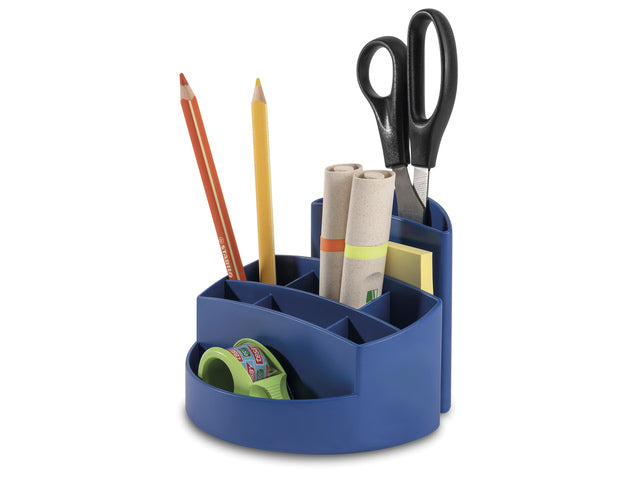 Pennenbak HAN Rondo Karma 9-vaks eco blauw 100% gerecycled materiaal