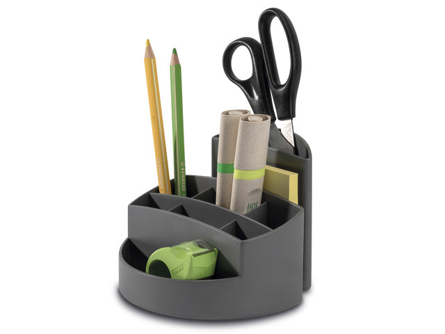 Pennenbak HAN Rondo Karma 9-vaks eco grijs 100% gerecycled materiaal