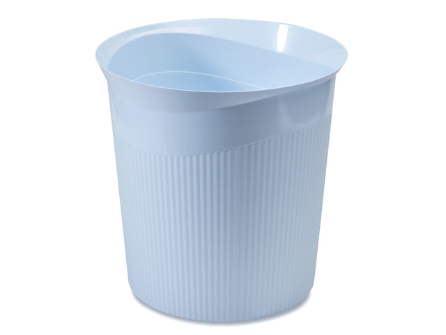 Papierbak HAN Re-LOOP 13 liter rond pastelblauw 100% gerecycled materiaal