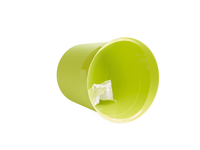 Papierbak HAN Re-LOOP,13 liter rond, limoen 100% gerecycled materiaal