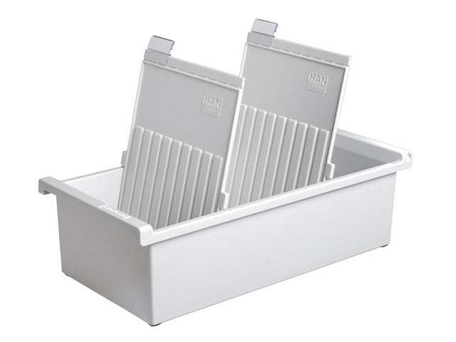 Kaartenbak HAN A5 dwars A5 ± 1300 kaarten lichtgrijs