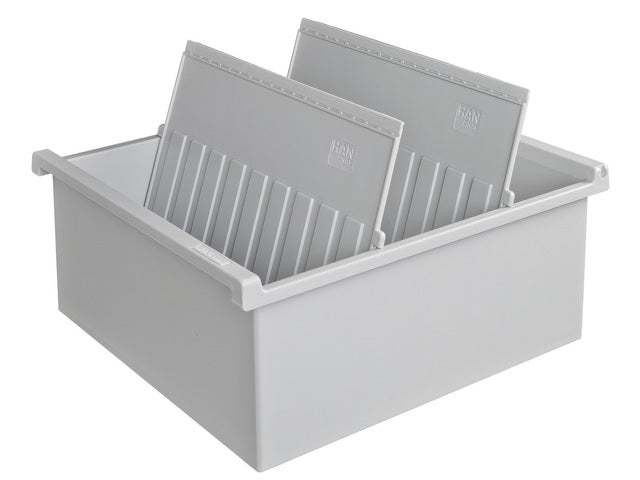 Kaartenbak HAN A6 staand ±1300 kaarten lichtgrijs