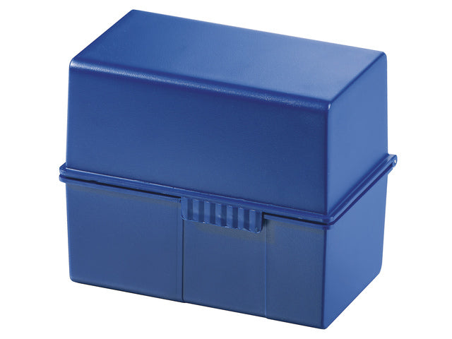 Kaartenbak HAN ras A7 kunststof blauw