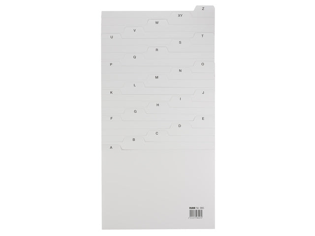 Tabkaart HAN AZ ras A5 lichtgrijs