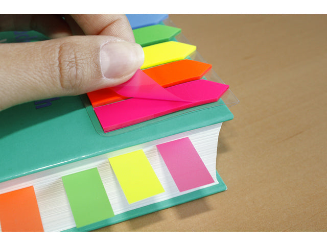 Info Page Markers arrow film 12x50mm, 5 kleuren