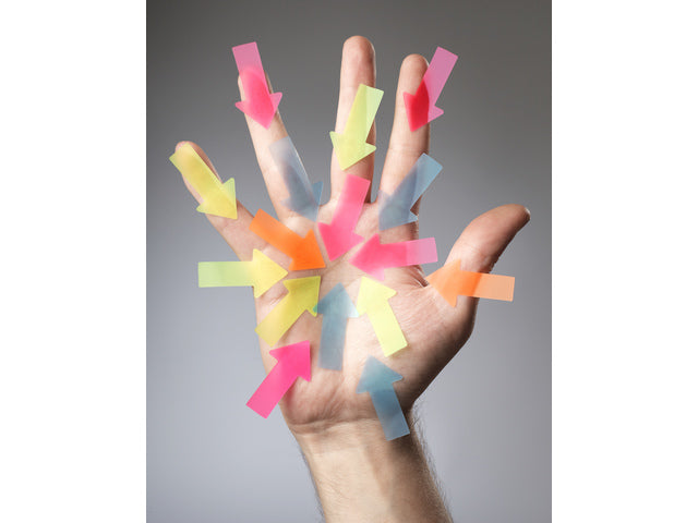 Info Page Markers arrow film 25x45mm, 5 kleuren