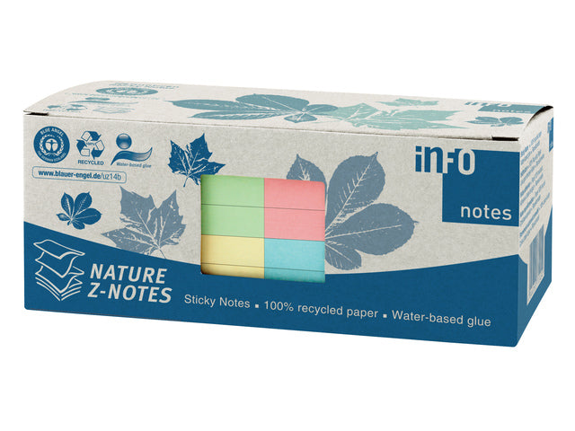 Info-Notizen, 75 x 75 mm, Z-Notes, Farbe, Natur, 12 Blöcke
