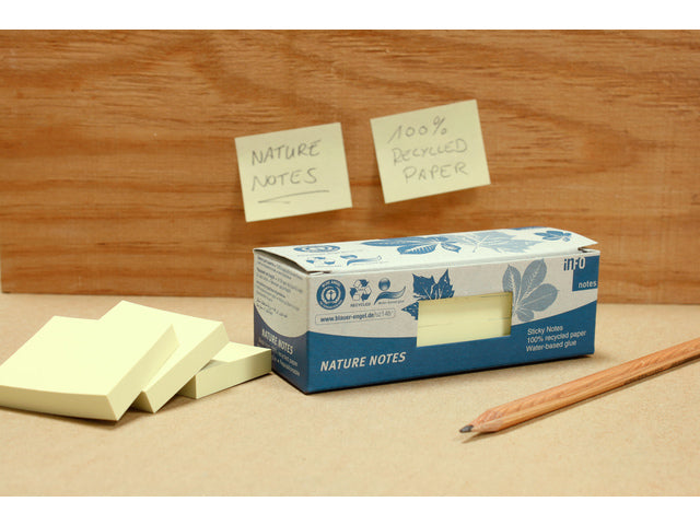 Info nature notes geel 50x40mm 12 blokken a 100 vel