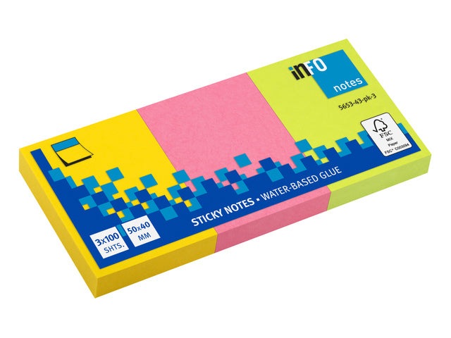 Info opmerkingen 50x40mm mix 3 kleuren