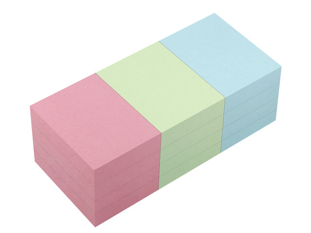 Info Notes 50x40mm assorti pastel pak a 12 blok