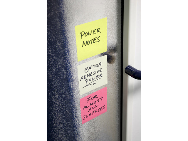 Powernotes Info-Notizen 75 x 75 mm, gelber Block mit 100 Blättern.