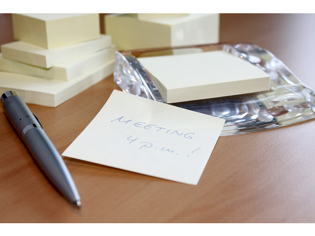 Info Notes 75x75mm geel blok a 100 vel