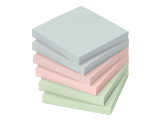 Info Opmerkingen 75x75mm assorti pastel pak a 6 blok