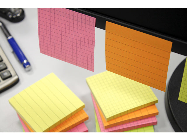 Info Notes 75x75mm fel geel blok a 80 vel ruit