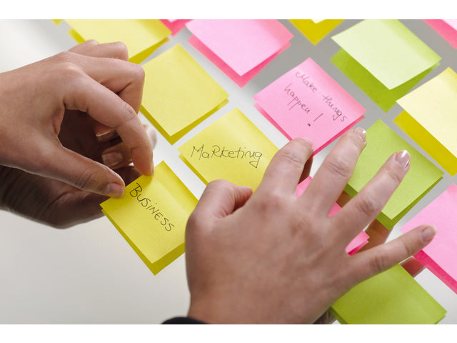 Info Notes 75x75mm fel geel blok a 80 vel