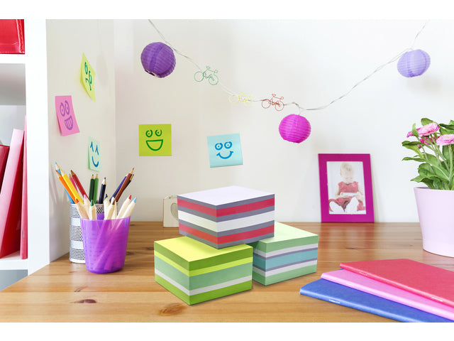 Info Notes 75x75mm assorti kleuren blok a 450 vel
