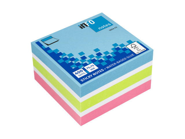 Info Notizen 75x75mm Mix Block a 400 vel