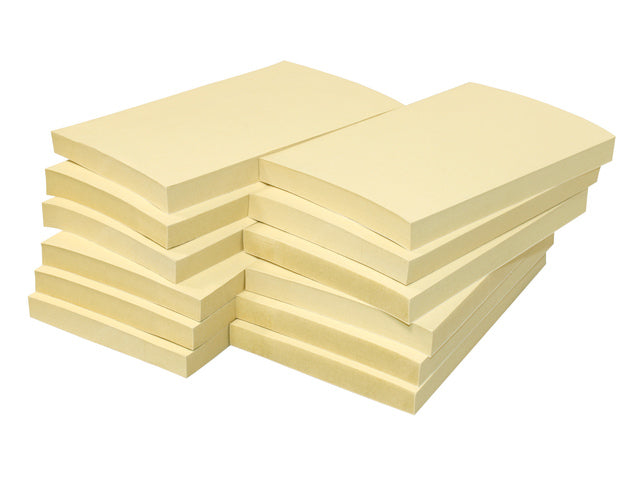 Info Opmerkingen 125x75mm gerecycled geel doos van 12 stuks