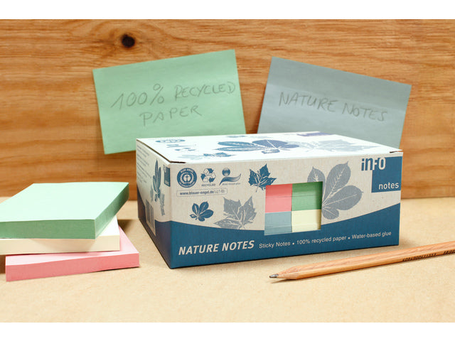 Info-Notizen 125x75mm sortierte Recycling-Doos a 12 Blok