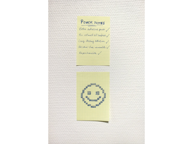 Powernotes geruit geel 100x150mm blok a 100 vel.