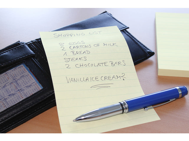 Info Notes 100x150mm geel gelinieerd blok a 100 vel