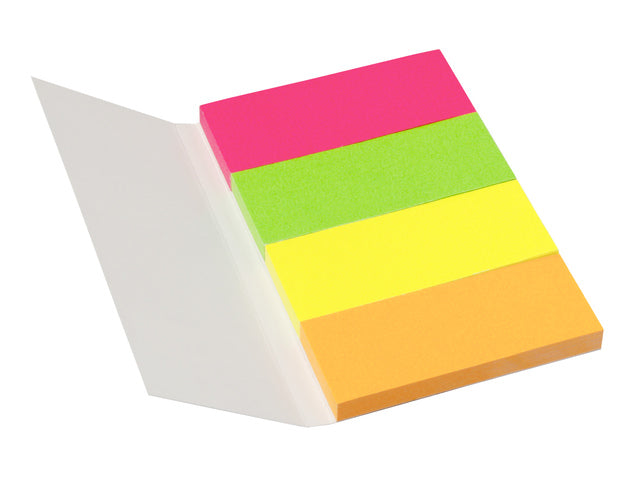 Info Page Markers papier neonmix 20x50mm, 4 kleuren