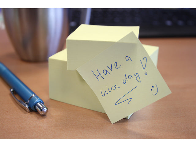 Info Notes 75x75mm geel blok a 400 vel