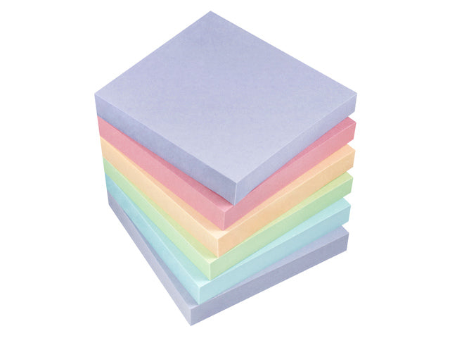 Info Opmerkingen 75x75mm assorti harmonie pak a 6 blok