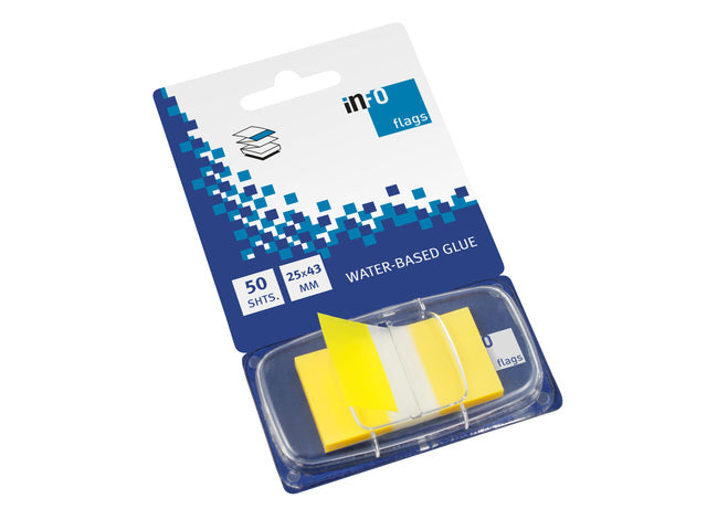 Infovlaggen 25x43mm blister geel à 50 stuks