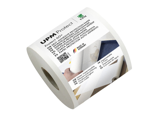 Afdekpapier UPM zelfklevend P60+ Protect 7,5cmx50meter