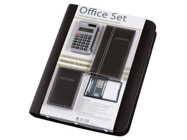 Congreskaart Alassio A4 kunstleer zwart