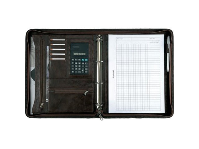 Congreskaart Alassio MASSA A4 bruin kunstleer