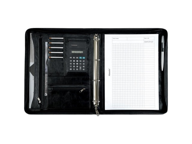 Conferentiekaart Alassio MASSA A4 zwart kunstleer