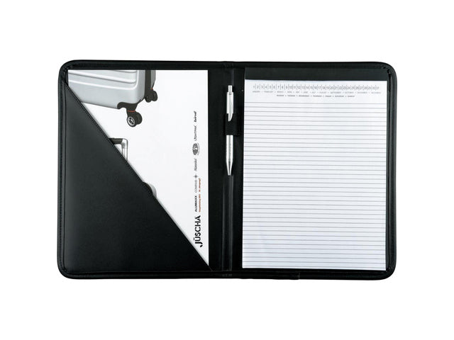 Kunstlederen Schreibkarte Alassio SAVONA finetouch A4 schwarz