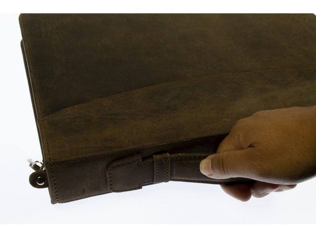 Conferentiemap Pride and Soul A4 VIGGO Bruin leer met 4 ringsmechaniek