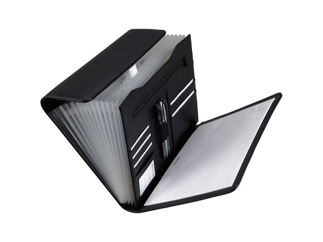 Sorteerkaart Alassio Vado A4 zwart imitatie leer.