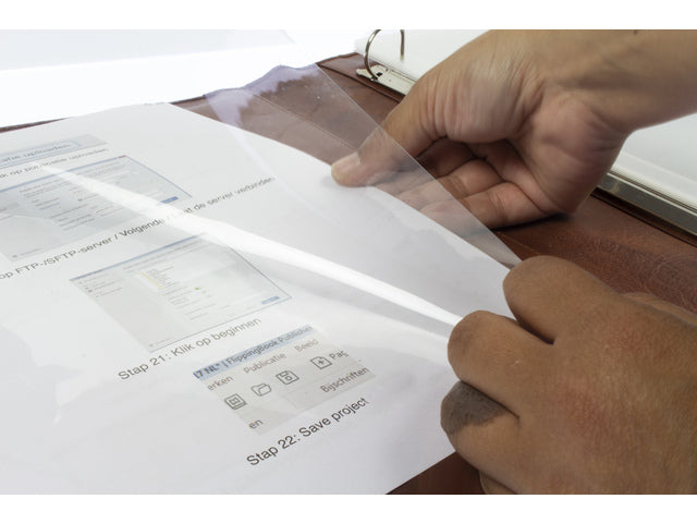 Schrijf/documentenkaart Alassio A4. 4 ringenmechaniek Leer cognac. Met slot