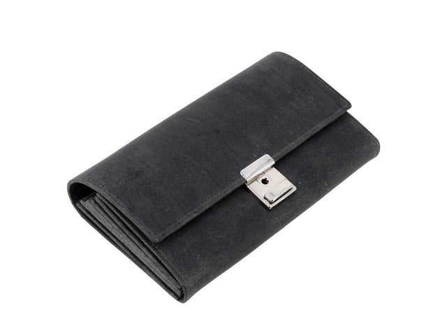 Kelnerportefeuille Alassio hunter leer grijs 18,5x9,5 cm