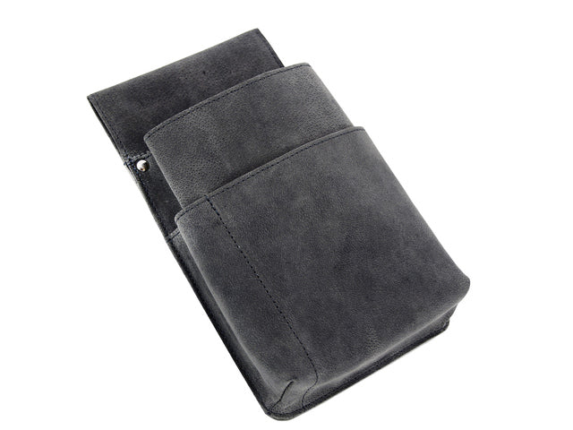 Kelnerportefeuille Alassio hunter leer grijs 18,5x9,5 cm