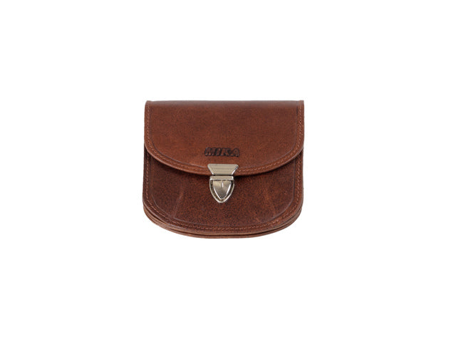 Portefeuille Mika bruin RFID. Koeloven. 10x10x2cm